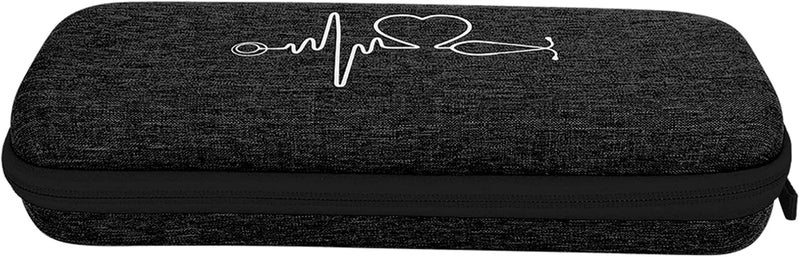 woobles Stethoscopes Hard Storage Carrying Case, Simple Shockproof Stethoscope Storage Bag, EVA Portable Stethoscope Organizer Box (Built-in Anti-collision)(GC-0360 Auscultation Package 7 Colors Black) - Image 2
